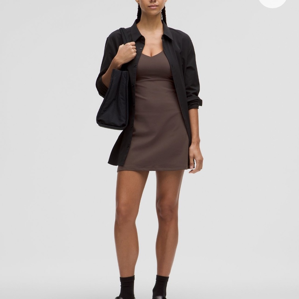 Lululemon Athletica Brown Sleeveless Scoop Neck Mini Dress